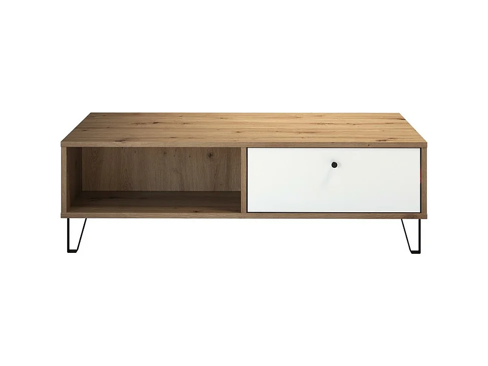 Table d'Appoint Touch, Blanc, 120x37x60 cm, Epikasa