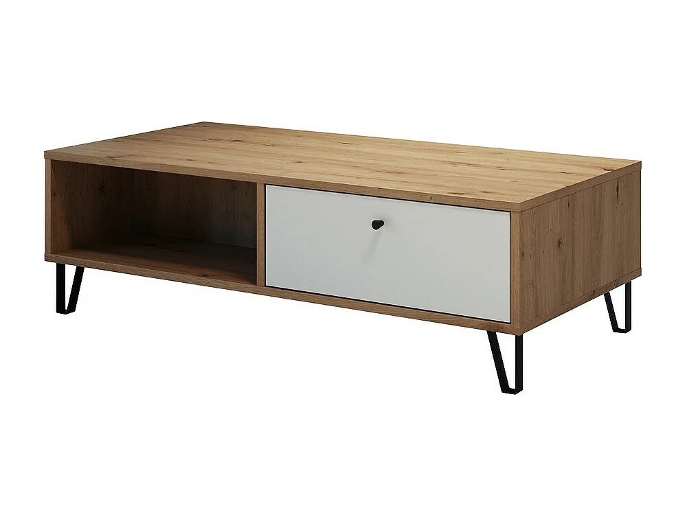 Table d'Appoint Touch, Blanc, 120x37x60 cm, Seven Design