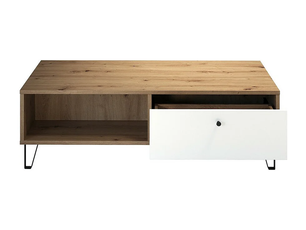 Table d'Appoint Touch, Blanc, 120x37x60 cm, Seven Design
