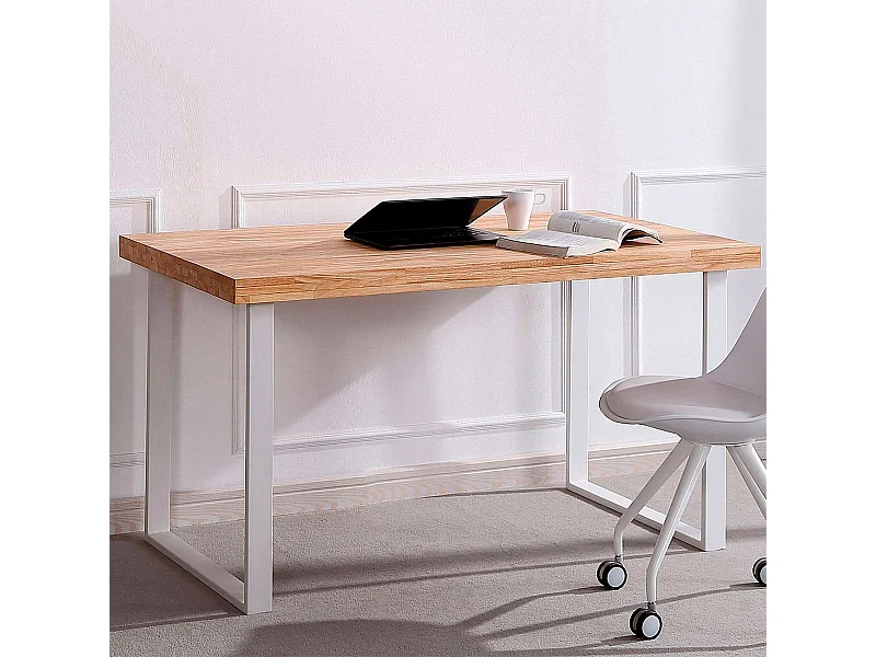 Escritorio Natural diseño nórdico Nordish/blanco 73x120x60 cm Adec