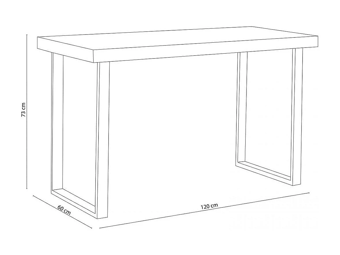 Escritorio Natural diseño nórdico Nordish/blanco 73x120x60 cm Adec