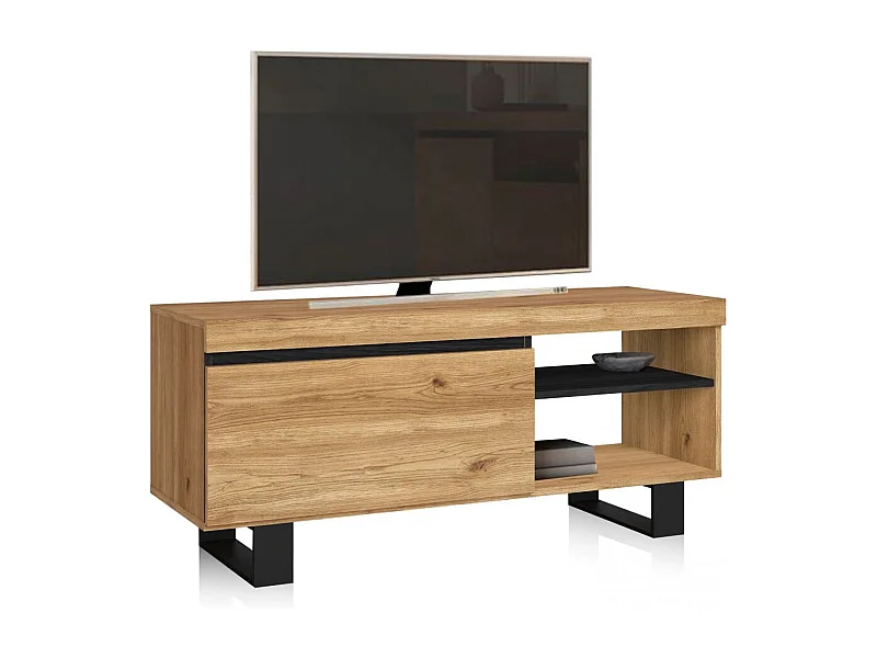 Mueble TV Ebos UP 120 Roble Nude - Ceniza