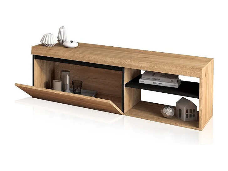 Mueble TV Ebos 120 Roble Nude - Ceniza