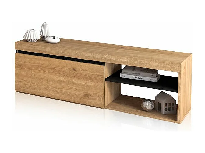 Mueble TV Ebos 120 Roble Nude - Ceniza