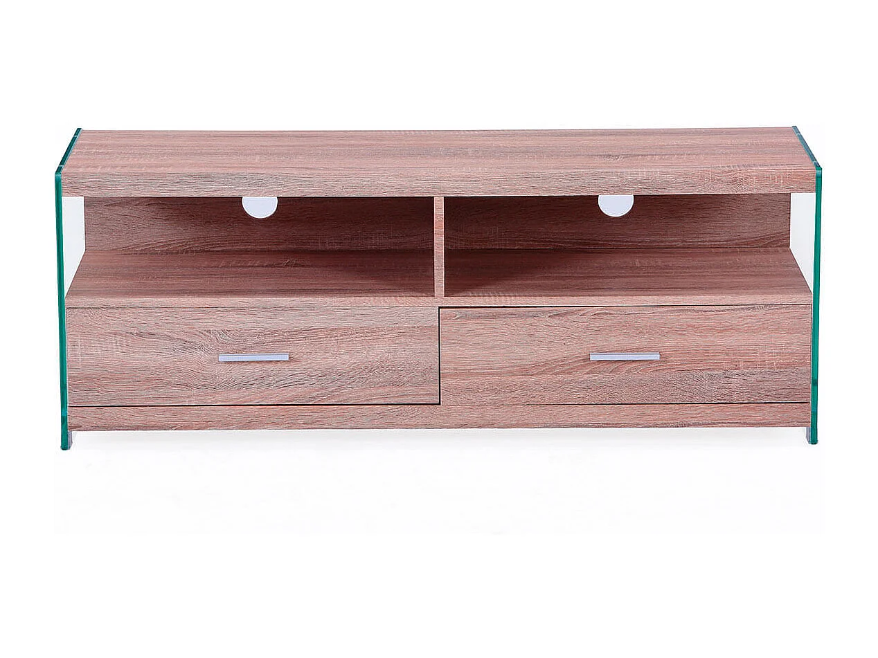 Mueble bajo de TV Evan 2 módulos + 2 cajones madera 44x121x39 cm Adec