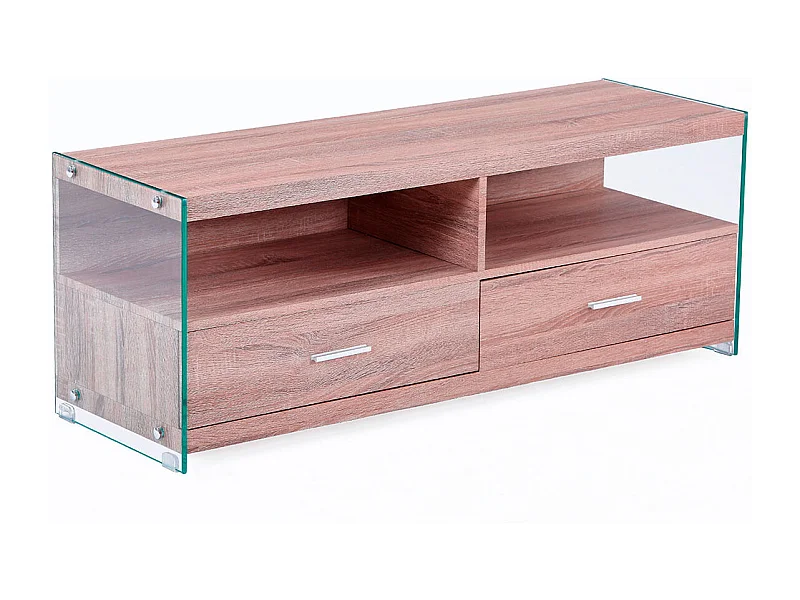 Mueble bajo de TV Evan 2 módulos + 2 cajones madera 44x121x39 cm Adec