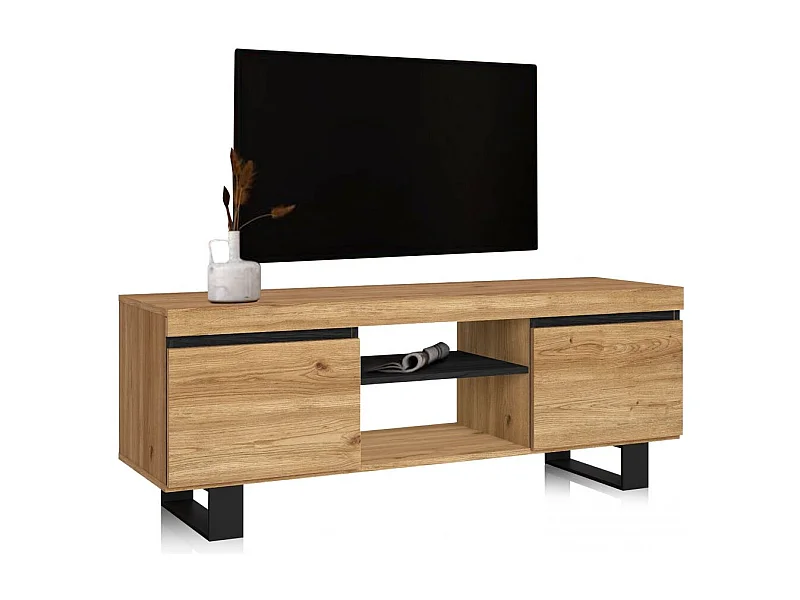 Mueble TV Ebos UP 140 Roble Nude - Ceniza