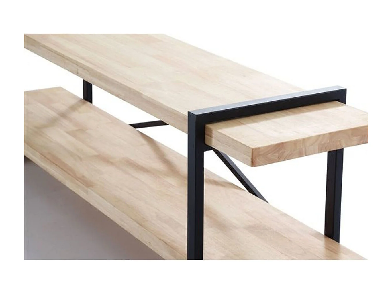 Mueble TV Plank roble Nordish/negro 46x36x150 cm Adec