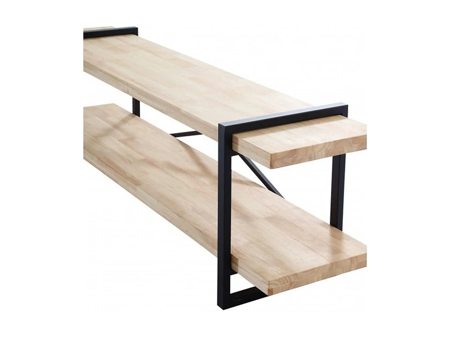 Mueble TV Plank roble Nordish/negro 46x36x150 cm Adec