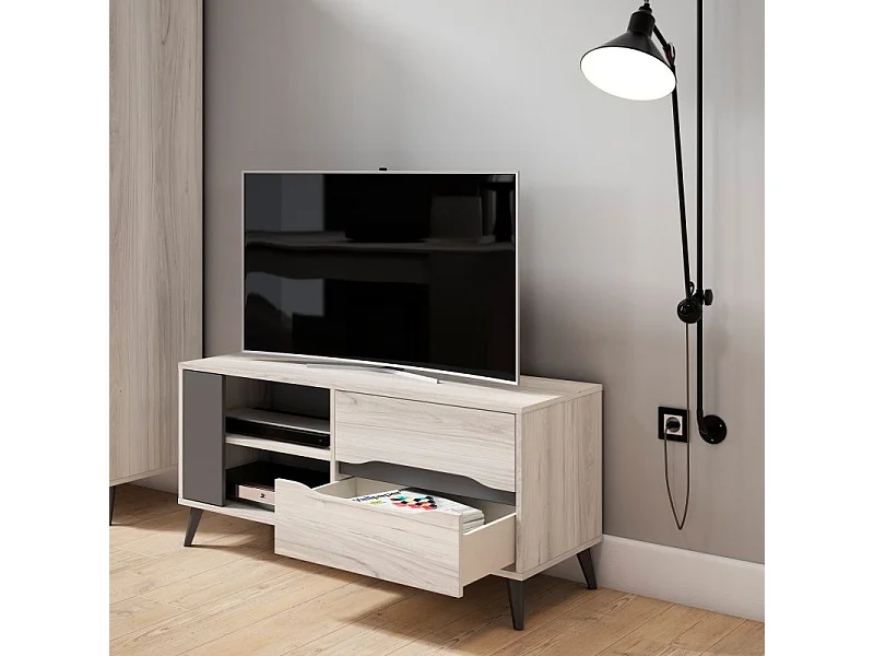 Mueble TV Lizz 110 Grayish - Antracita