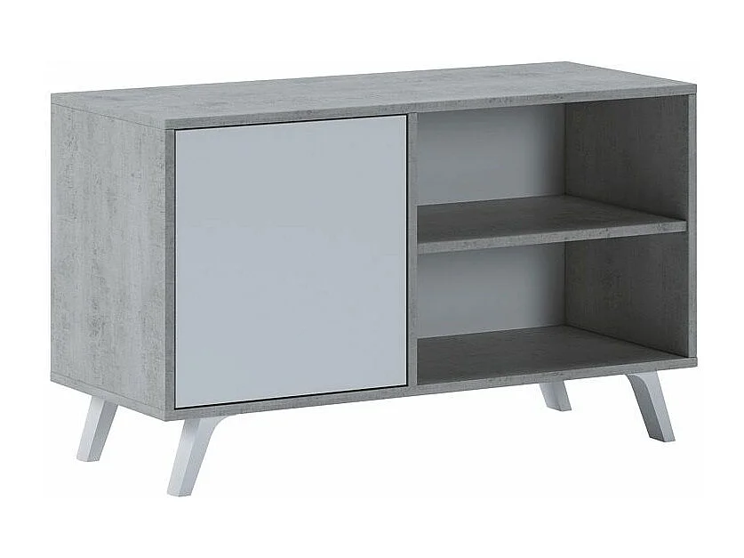 Mueble TV Wind 100 Gris cemento - Blanco mate