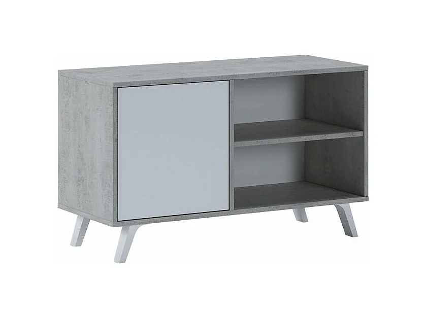 Mueble TV Wind 100 Gris cemento - Blanco mate