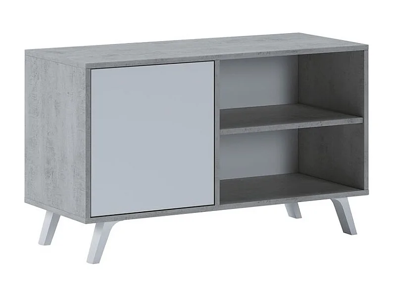 Mueble TV Wind 100 Gris cemento - Blanco mate