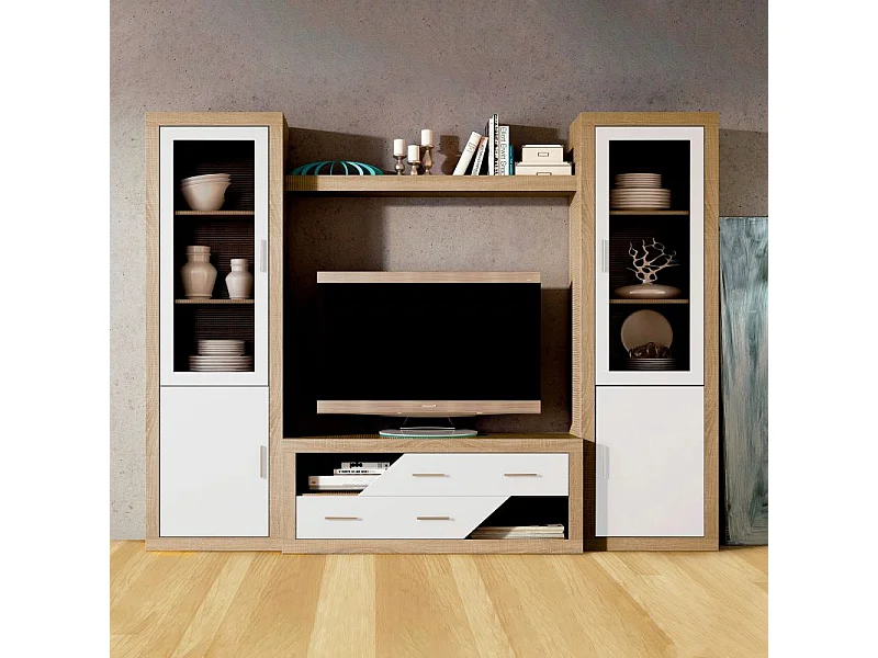 Vitrina Nuka 2 puertas Cambria - Blanco