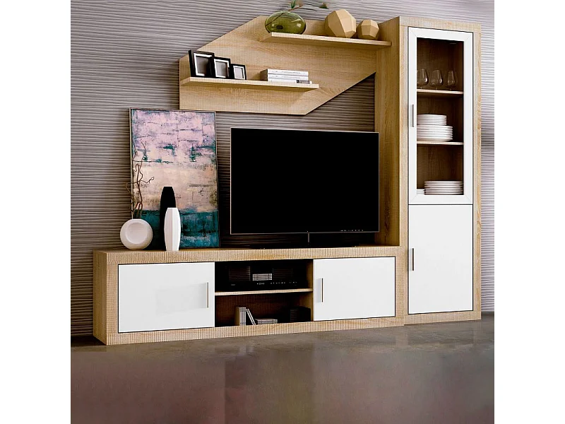 Vitrina Nuka 2 puertas Cambria - Blanco