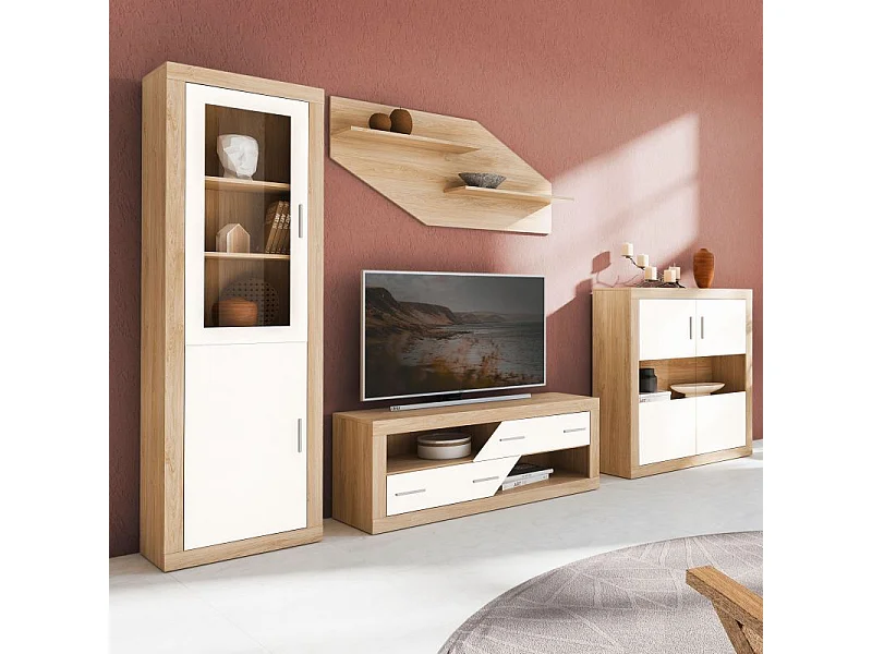 Vitrina Nuka 2 puertas Cambria - Blanco