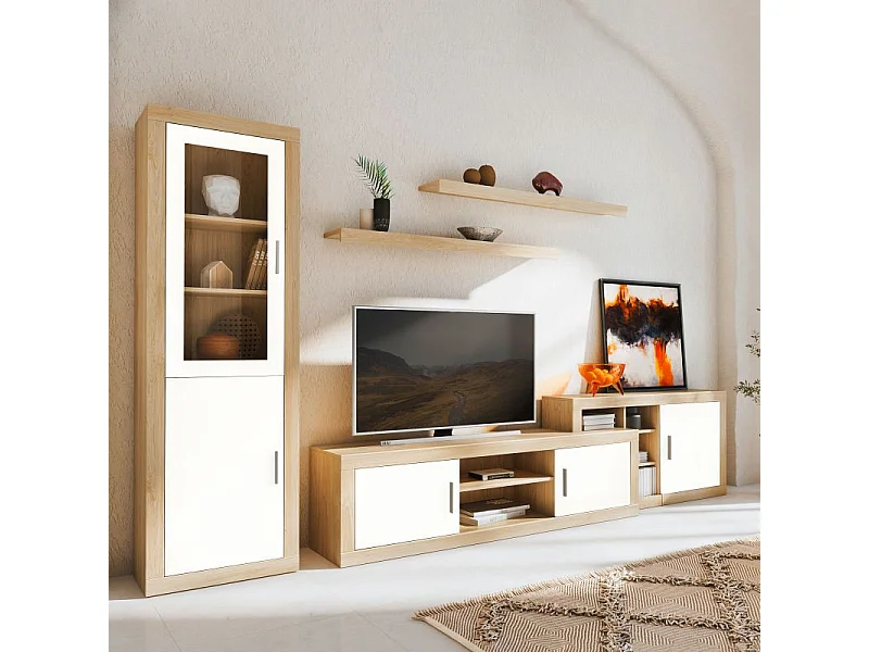 Vitrina Nuka 2 puertas Cambria - Blanco