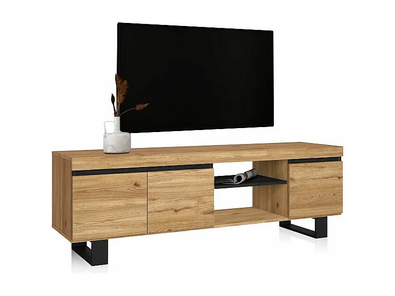 Mueble TV Ebos UP 160 Roble Nude - Ceniza