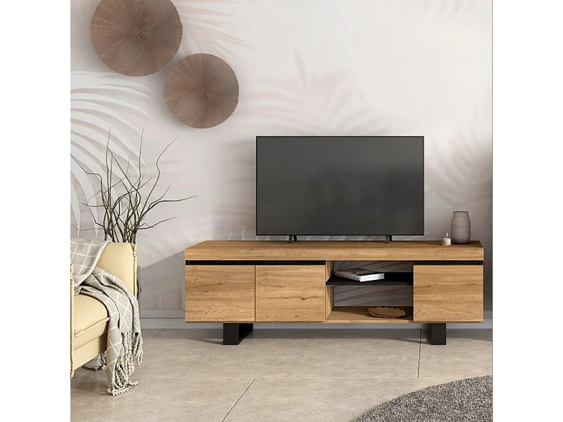 Mueble TV Ebos UP 160 Roble Nude - Ceniza