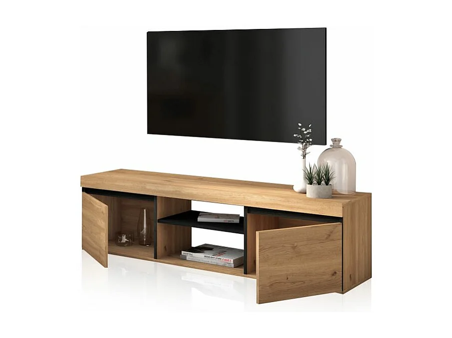 Mueble TV Ebos 140 Roble Nude - Ceniza