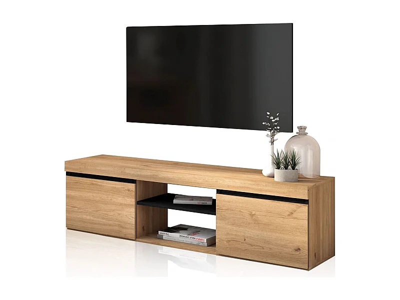 Mueble TV Ebos 140 Roble Nude - Ceniza