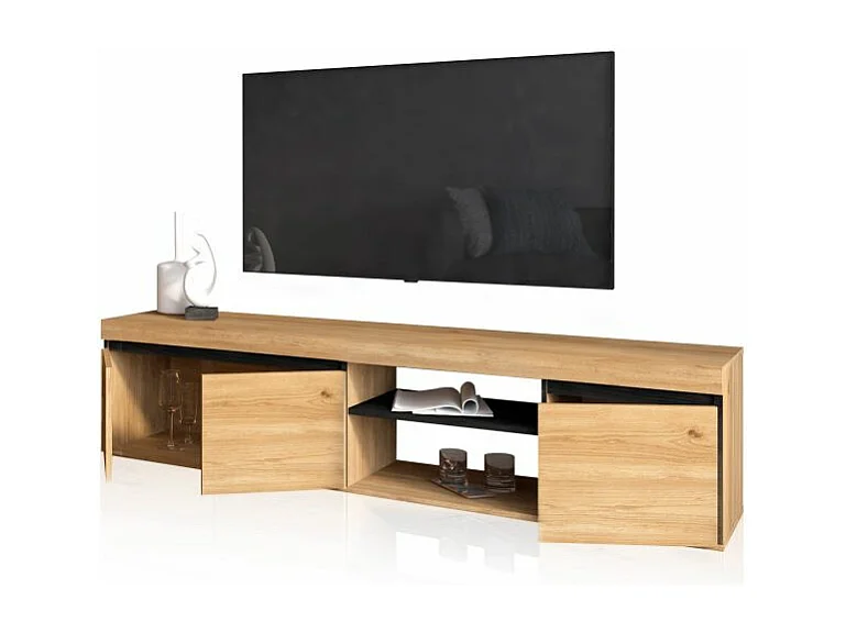 Mueble TV Ebos 160 Roble Nude - Ceniza