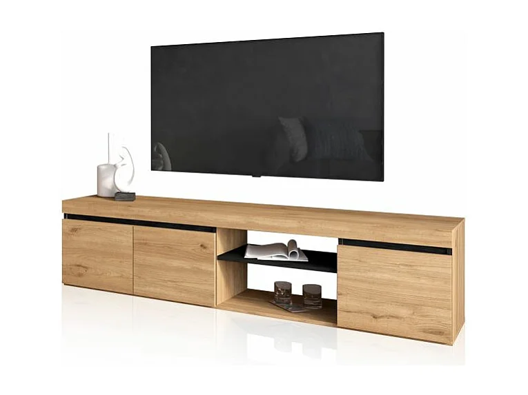Mueble TV Ebos 160 Roble Nude - Ceniza
