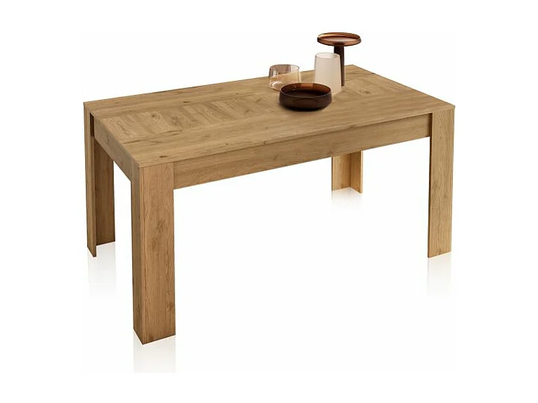 Mesa de comedor extensible Kana Roble Nude