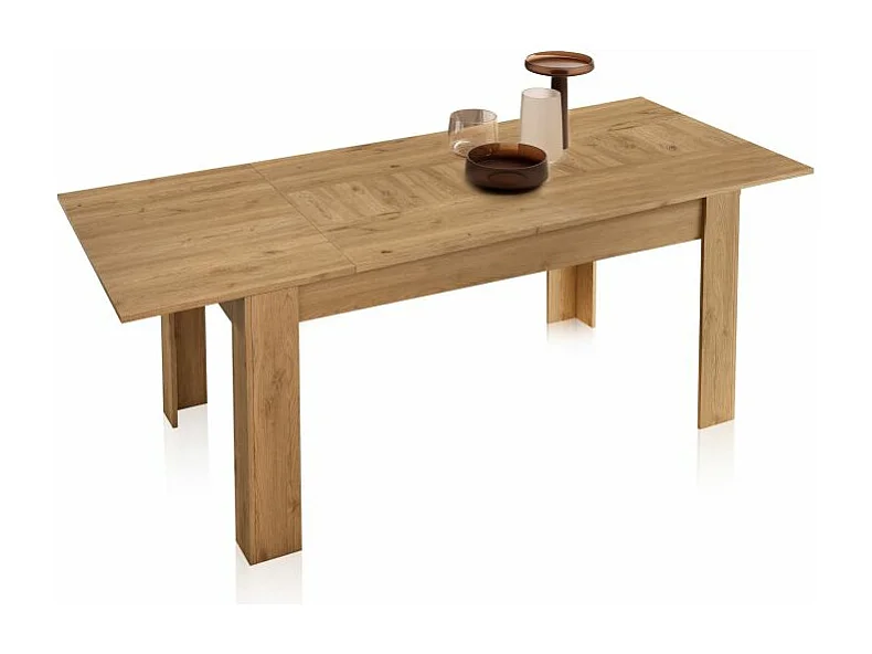 Mesa de comedor extensible Kana Roble Nude