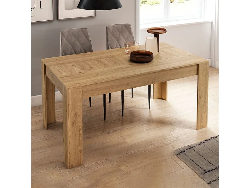 Mesa de comedor extensible Kana Roble Nude