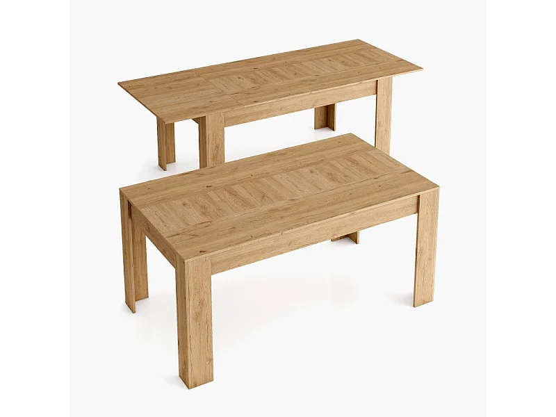 Mesa de comedor extensible Kana Roble Nude
