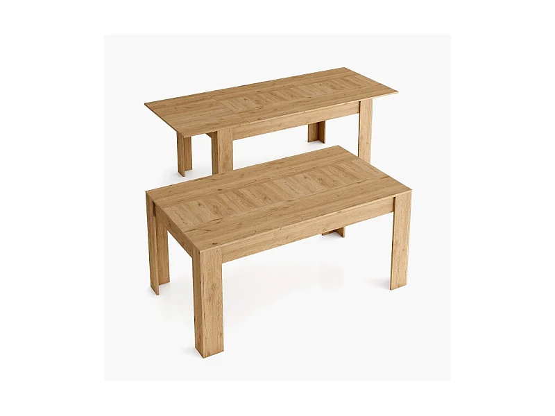 Mesa de comedor extensible Kana Roble Nude