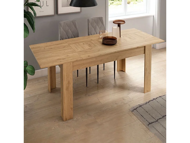Mesa de comedor extensible Kana Roble Nude