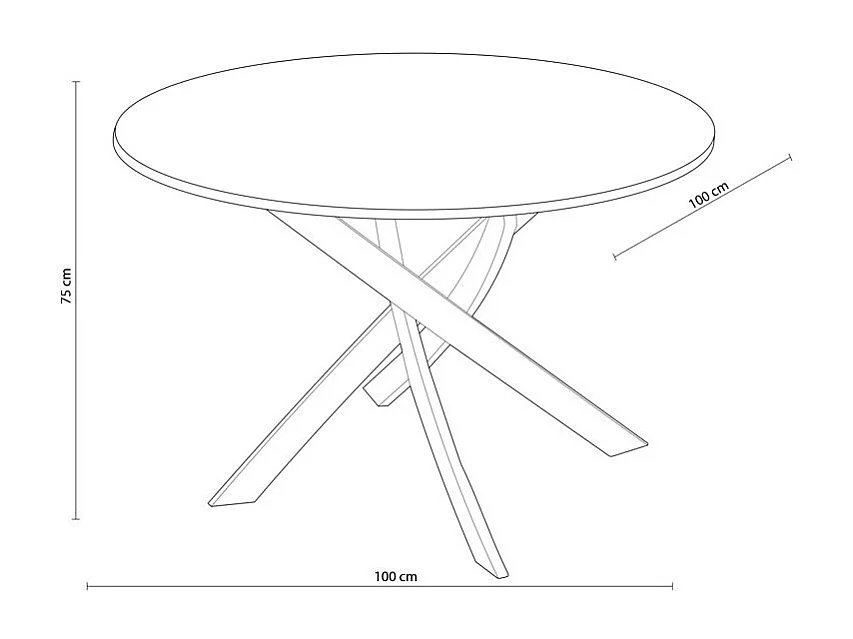 Mesa de jantar circular Zen 100