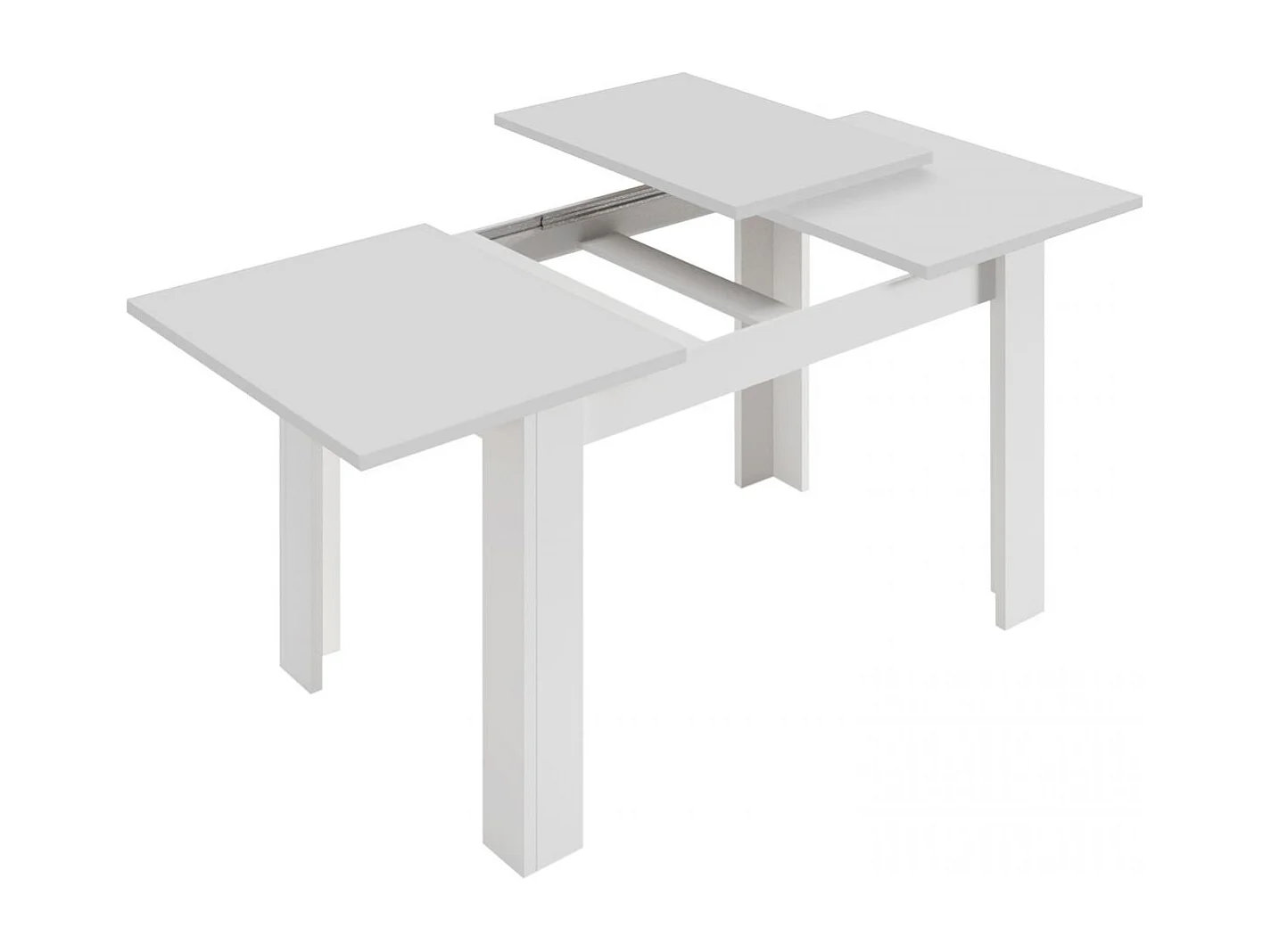 Mesa de jantar extensível Kendra 123 Artik White (Branco mate)