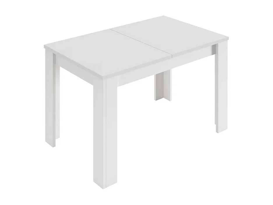 Mesa de jantar extensível Kendra 123 Artik White (Branco mate)