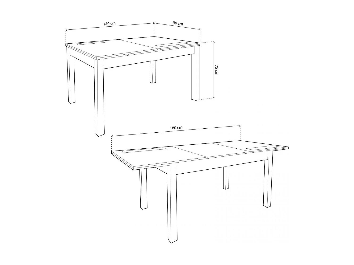 Mesa de jantar extensível Nuka