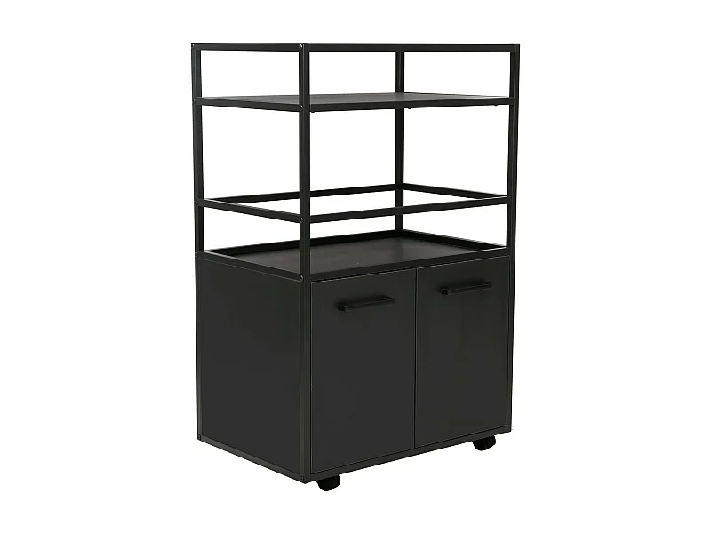 Armoire à Usages Multiples Mosaik, Noir, 60x94x40 cm, Seven Design