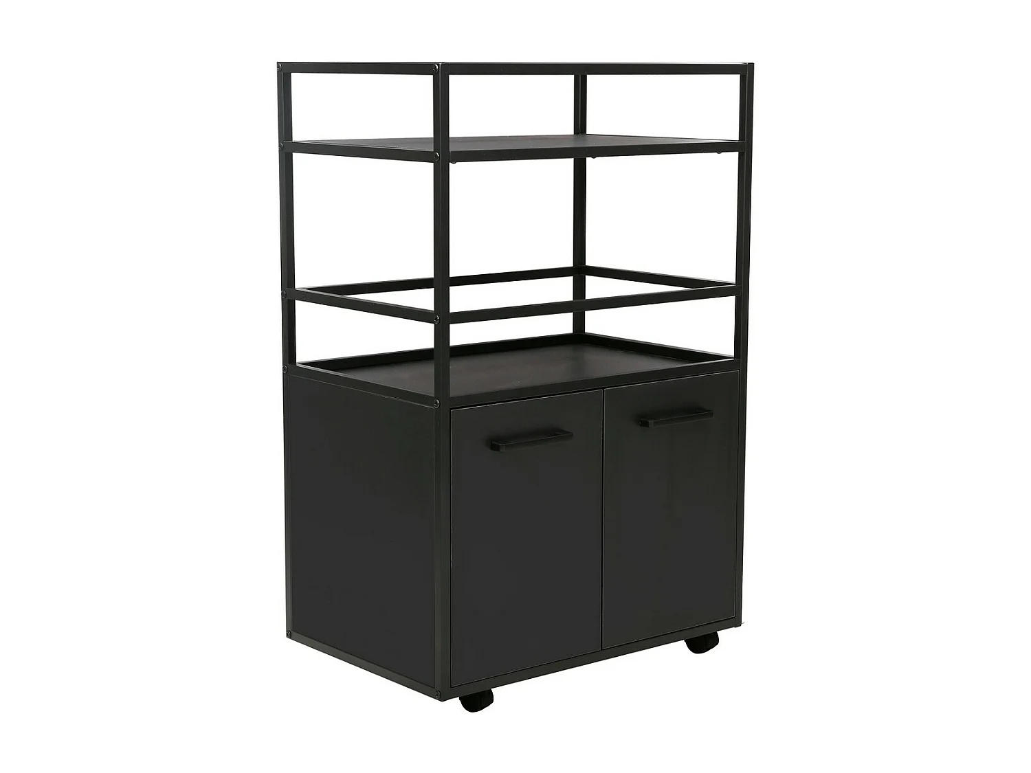 Armoire à Usages Multiples Mosaik, Noir, 60x94x40 cm, Seven Design