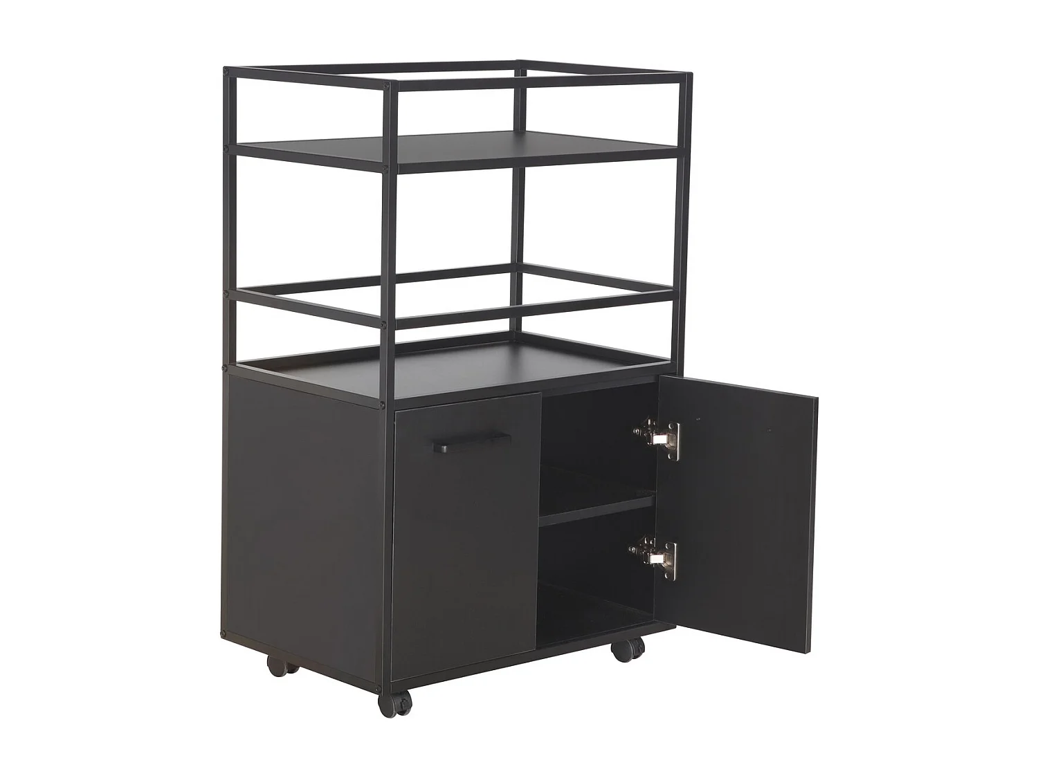 Armoire à Usages Multiples Mosaik, Noir, 60x94x40 cm, Seven Design