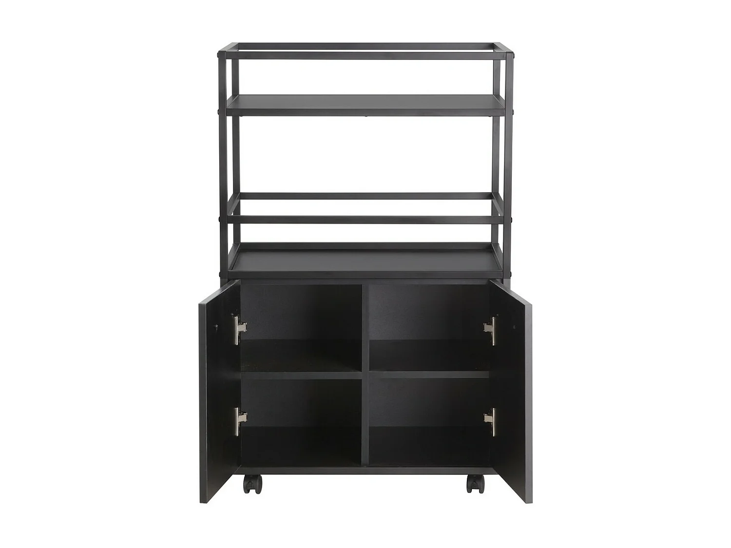 Armoire à Usages Multiples Mosaik, Noir, 60x94x40 cm, Seven Design