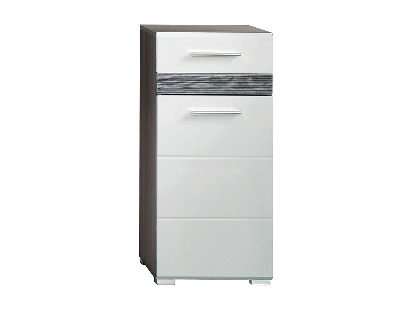 Multifunctionele kast, 110,5 x 35 x 160 cm, vitrine met glazen deur en