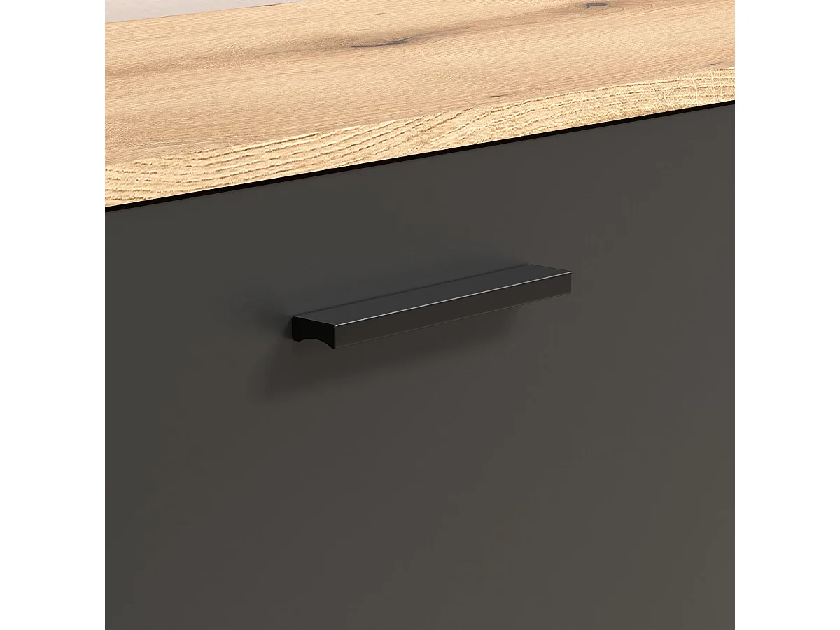 Dressoir Esteban, Antraciet, 80x88x36 cm, EPIKASA