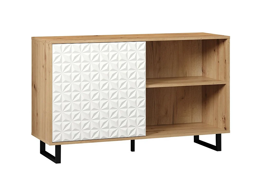 Buffet de Salon Aventura, Blanc, 123x75x40 cm, EPIKASA