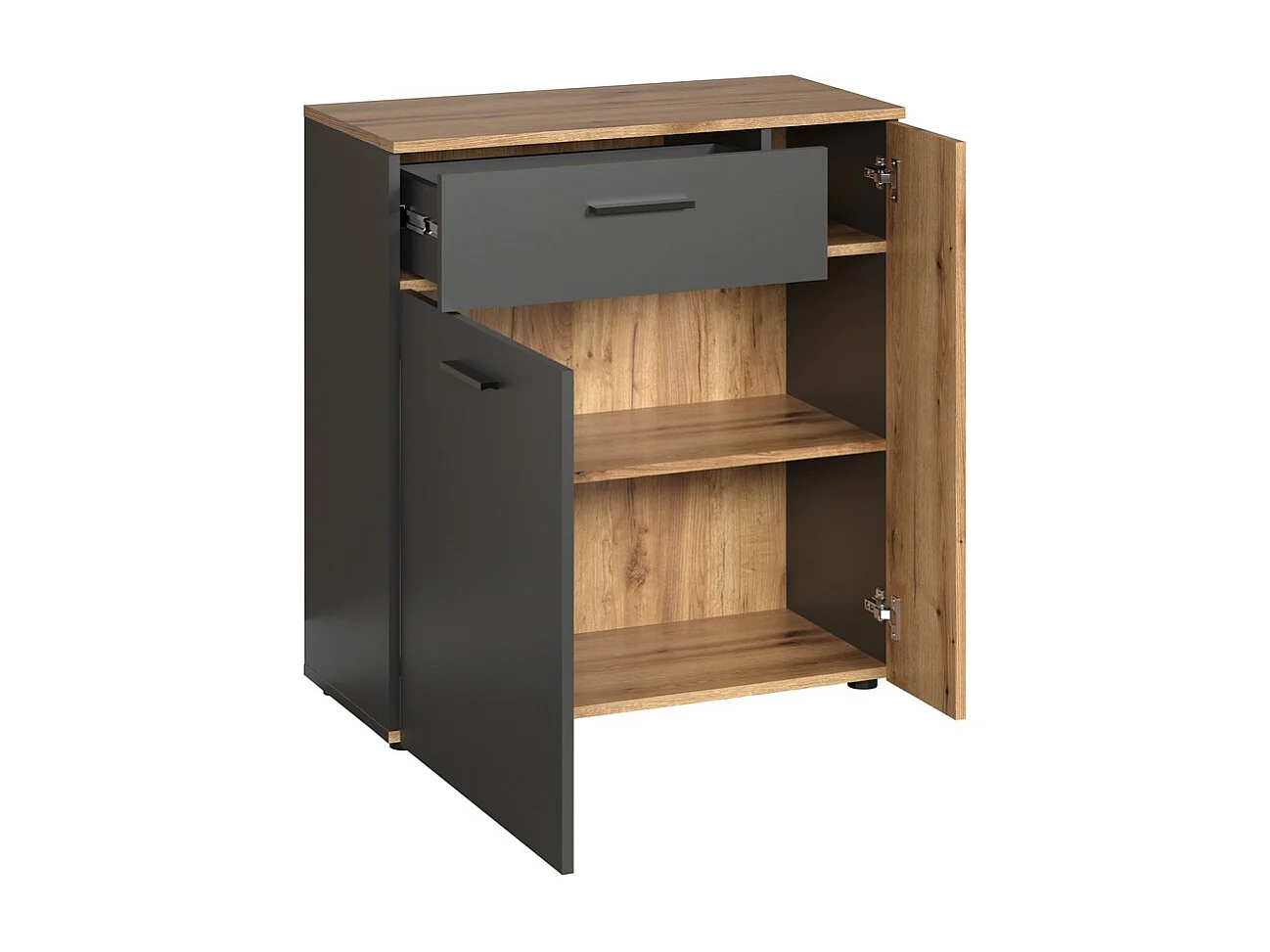 Buffet Esteban, Anthracite, 80x86x38 cm, Seven Design