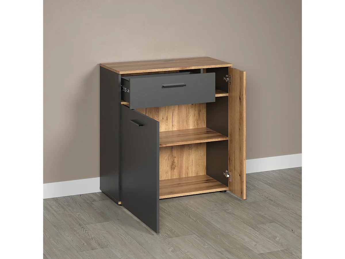 Buffet Esteban, Anthracite, 80x86x38 cm, Seven Design