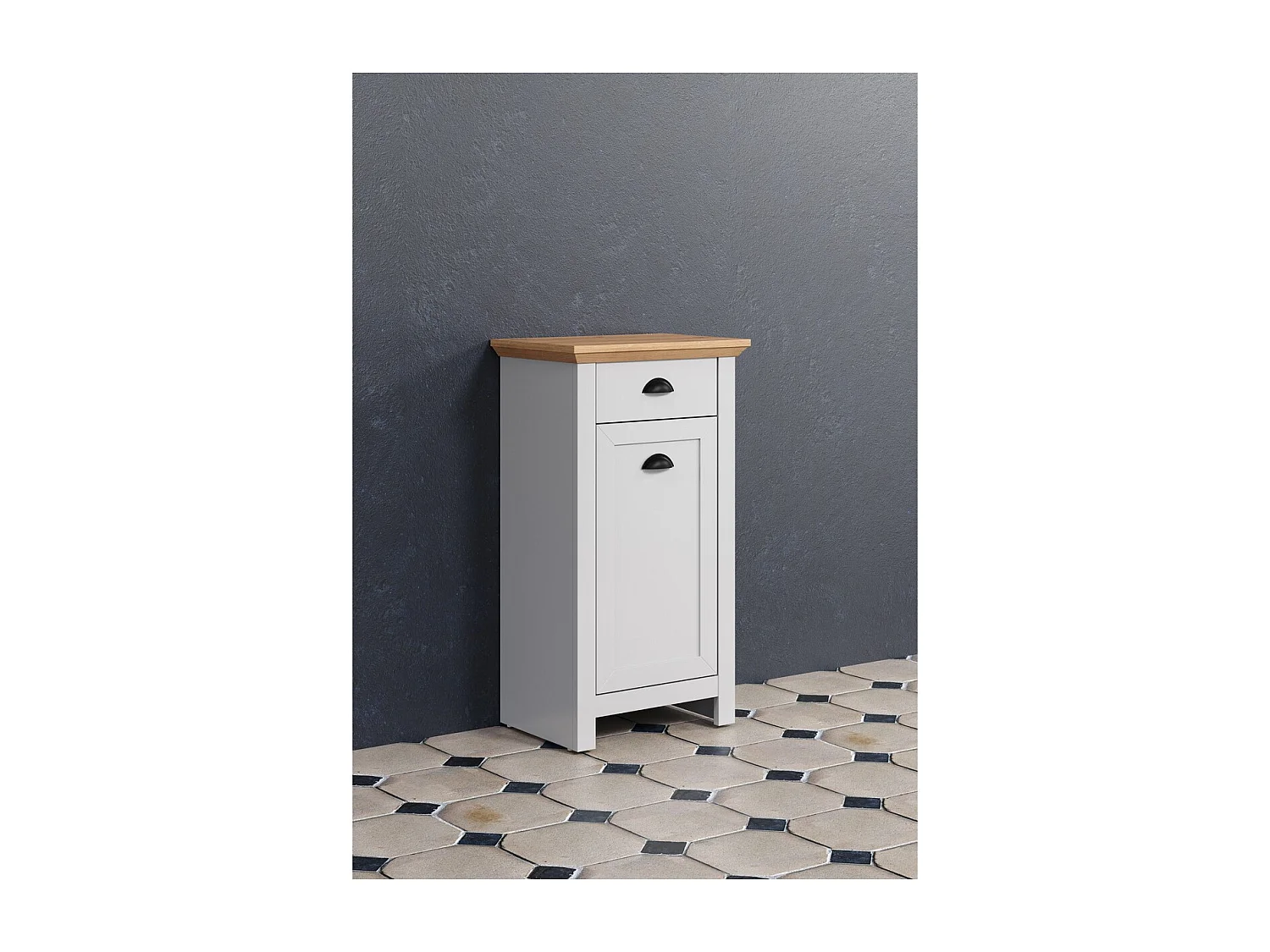 Armoire à Usages Multiples Landside, Blanc, 46x84x33 cm, Seven Design