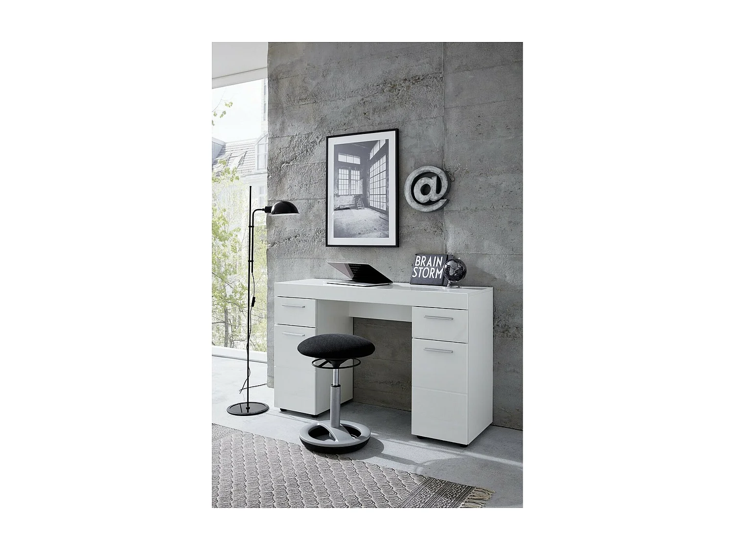 Bureau Amanda, Wit, 120x76x41 cm, EPIKASA