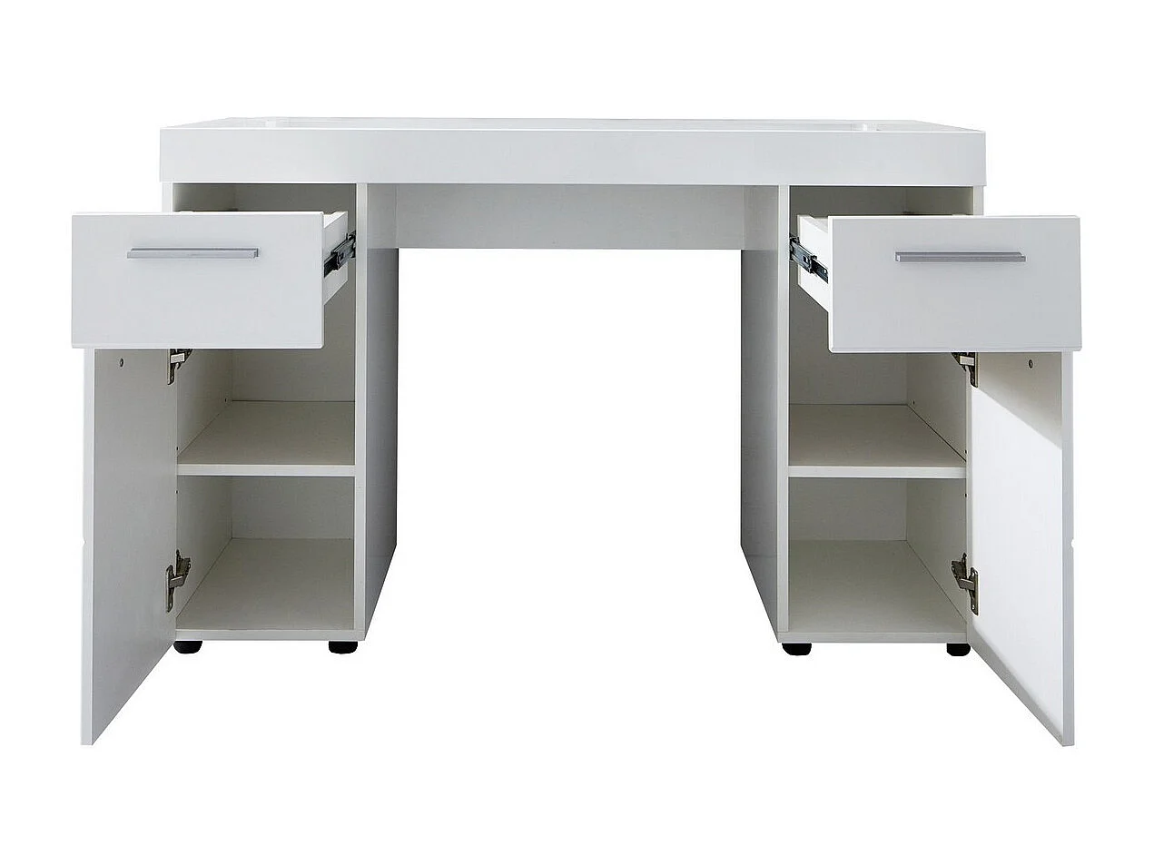 Bureau Moderne Amanda, Blanc, 120x76x41 cm, Seven Design