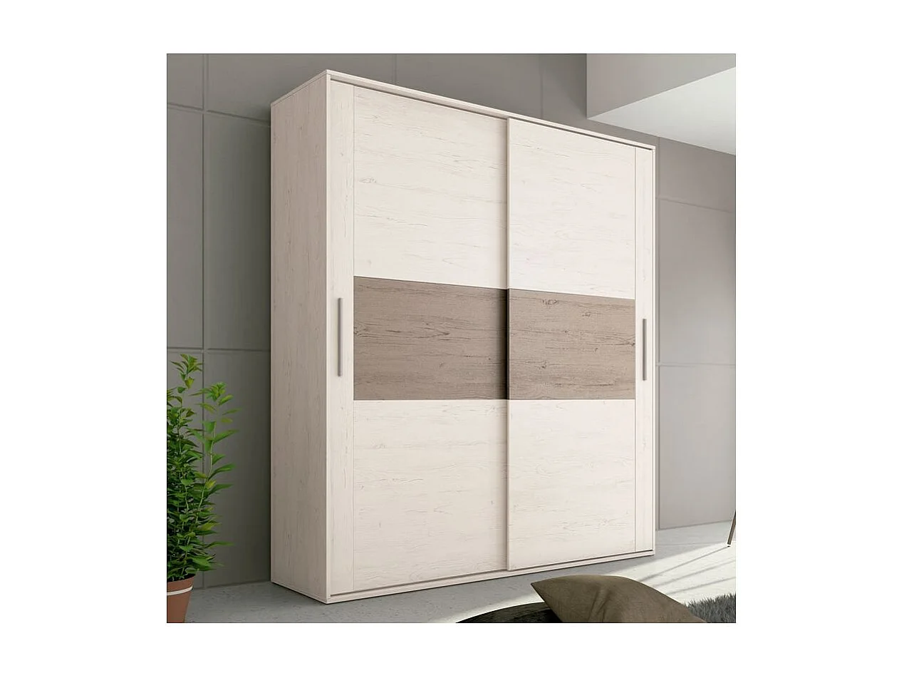 Armario 2 puertas correderas Uniq 180 Andersen Pino - Gris